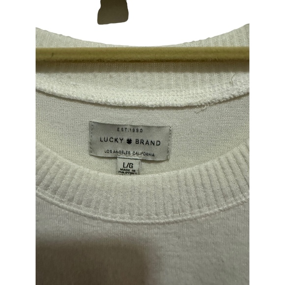 Lucky Brand - NWOT - Black / Grey Heather Crew Neck Sweater; Size L - Picture 3 of 3